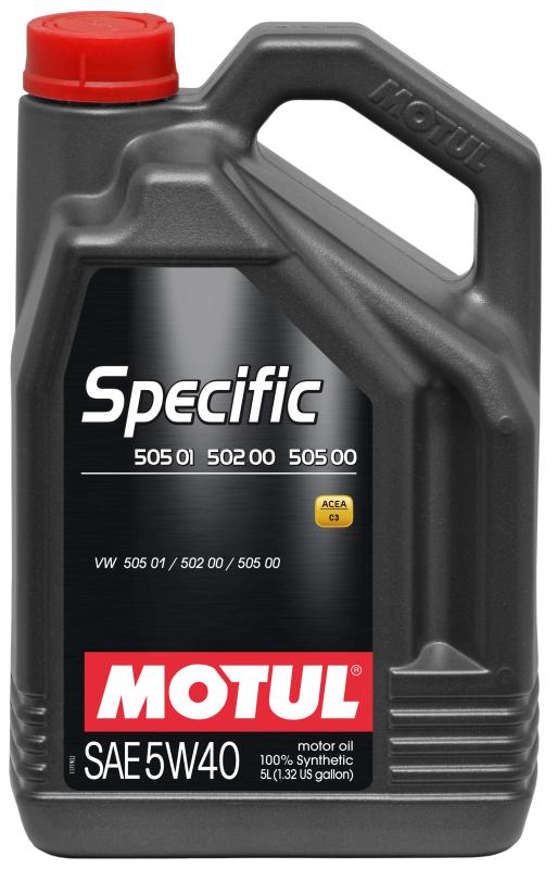 MOTUL 101575 Масло моторное SPECIFIC VW 505.01-502.00-505.00 SAE 5W40 (5L)